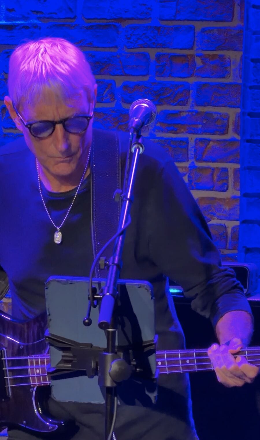 Will Lee playing bass at Iridium NYC.